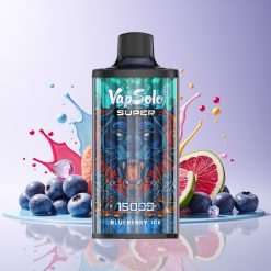 VapSolo Super 15000 Puff Mustajää 40ml Tukkukauppa Suomi