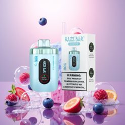 Razz Bar 50K Puffs Mustikka-Jää 1.0 Ohm Mesh Tukkukauppa Suomi